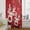 Red, variant on Navy Blue Christmas Elk Sheer Curtains 45 Inch Length, Light Filtering Voile Curtain Panel, Xmas Snowflake Winter Ombre Rod Pocket Drapes Window Treatments for Living Room Bedroom 52"x45"