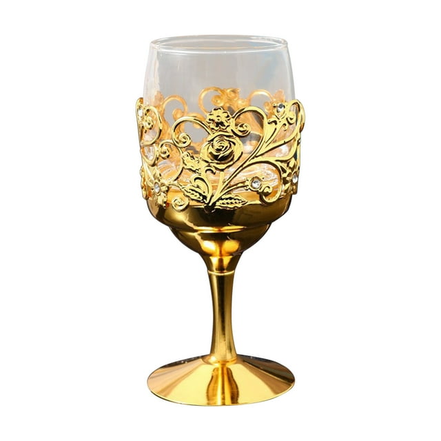 Large Wine Glass Metal Glass Red Wine Glass, Large High Footed Glass, High Footed Glass, Wedding Props Glass, Household Wine Bottle Glass Wine Glass Gift