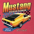 thumbnail image 6 of Wild Bobby, Ford Yellow Mustang Horsepower Cars and Trucks Men Premium Tri Blend Tee, Vintage Red, X-Large, 6 of 6