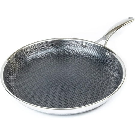 HexClad 12 inch Hybrid Stainless Steel Frying Pan Non-Stick