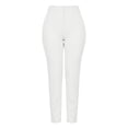 thumbnail image 4 of Women's High Waisted Skinny Dress Pants, Stretchy Versatile Solid Business Casual Trousers with Pockets, 4 of 5