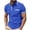 Blue, variant on Men's Dress Shirts with Pocket Pullover Button Closure Short Sleeve Henley Tops for Business Casual Wear Spring Summer Casual Outfits
