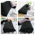 thumbnail image 2 of WOWMAX Large Bolster Triangular Reading Backrest Positioning Support Wedge Pillow Headboard for Day Bed Bunk Bed RV/Trailer with Removable Cover Queen Velveteen Black, 2 of 6