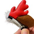 thumbnail image 5 of Pinzas para el pelo navideñas con cuernos de reno brillantes de Needzo, accesorios navideños con bola de pelusa, orejas de animal y purpurina, accesorio de fiesta de suéter feo, 2 pinzas, 7,6 x 7,6 cm, 5 of 5