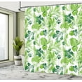 thumbnail image 4 of Ambesonne Leaf Shower Curtain, Island Ocean Beachy Artwork, 69"Wx84"L, Lime Green, 4 of 4