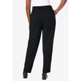 thumbnail image 3 of Jessica London Women's Plus Size Stretch Knit Elastic Pull-On Straight Leg Pants Trousers, 3 of 6