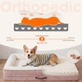 thumbnail image 4 of Orthopedic Dog Bed Large Waterproof Pet Sofa Bed Four-Sided Bolster Cushion Dog Couch with Removable Washable Cover,Pink, 4 of 10