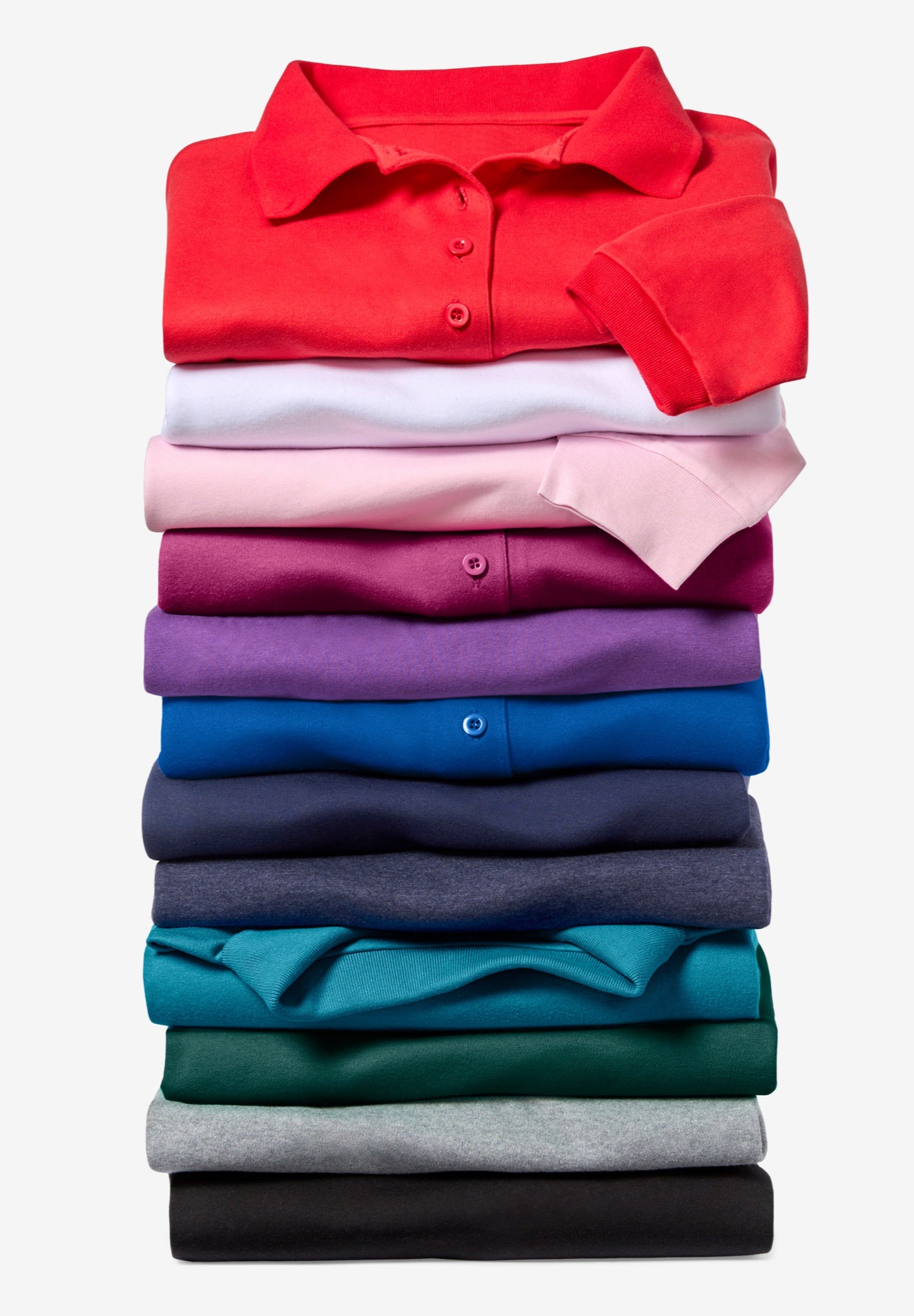 Woman Within Plus Size Long-Sleeve Polo Shirt photo 4