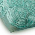 thumbnail image 2 of The HomeCentric Blue Cushion Cover Spiral Sequins Beaded Pillow Cover Throw Pillow Cover Pack of 2 14x14 inch (35x35 cm) Square Silk Pillow Cover Geometric Pillow Modern Circles Dots - Morning Dew, 2 of 5
