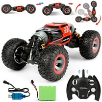 Flooyes RC Stunt Car Double Sided Driving 360-degree with Lights and 4WD Remote Control, Birthday Gift for Boys Kids 8-12
