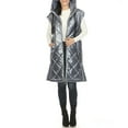 thumbnail image 2 of White Mark Women's Metallic Long Puffer Vest, 2 of 6