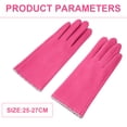 thumbnail image 2 of Guantes de invierno para mujer, resistentes al viento, con pantalla táctil, para mensajes de texto, para mujer, guantes gruesos y cálidos con forro para clima frío, guantes de punto cálidos, 2 of 5