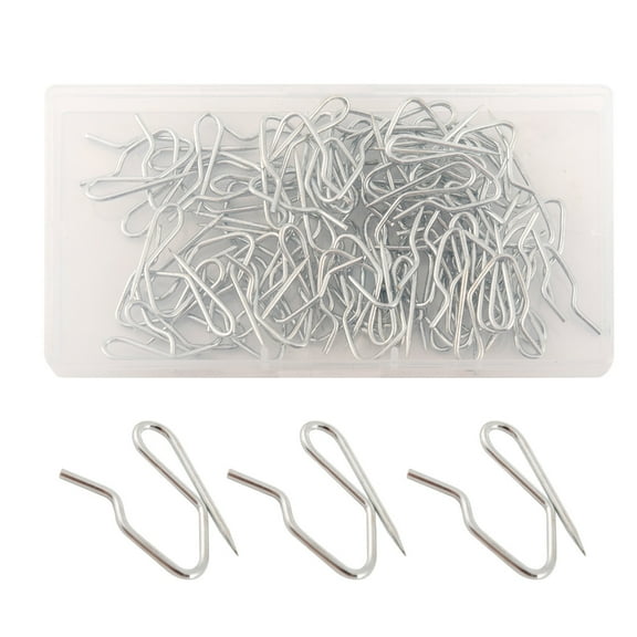 60pcs Heavy Duty Metal Curtain hook Rustproof Drapery pin Multipurpose Curtain pin for pinches Pleat Curtains in Homes