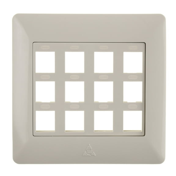 Legrand On-Q 364305-03 Anyport Designer Wallplate, Faceplate, 12 Port, Ivory
