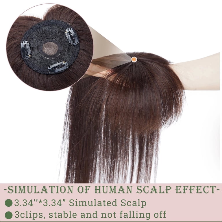 MY-LADY Hair Toppers for Women Real Human Hair with Bangs 3  display picture 2