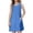 Blue, variant on Liyamei Girl's Sundresses Summer Boho Tie Shoulder Midi Tiered Dresses With Pockets Girls Summer Dresses 3-4 Years