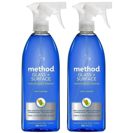 Method Natural Glass + Surface Cleaner - Mint - 28 oz - 2 pk