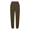 thumbnail image 5 of CaiJunJia Womens Drawstring Sweatpants Baggy Wide Cotton Stretch Straight Leg Pants with Pockets, 5 of 6