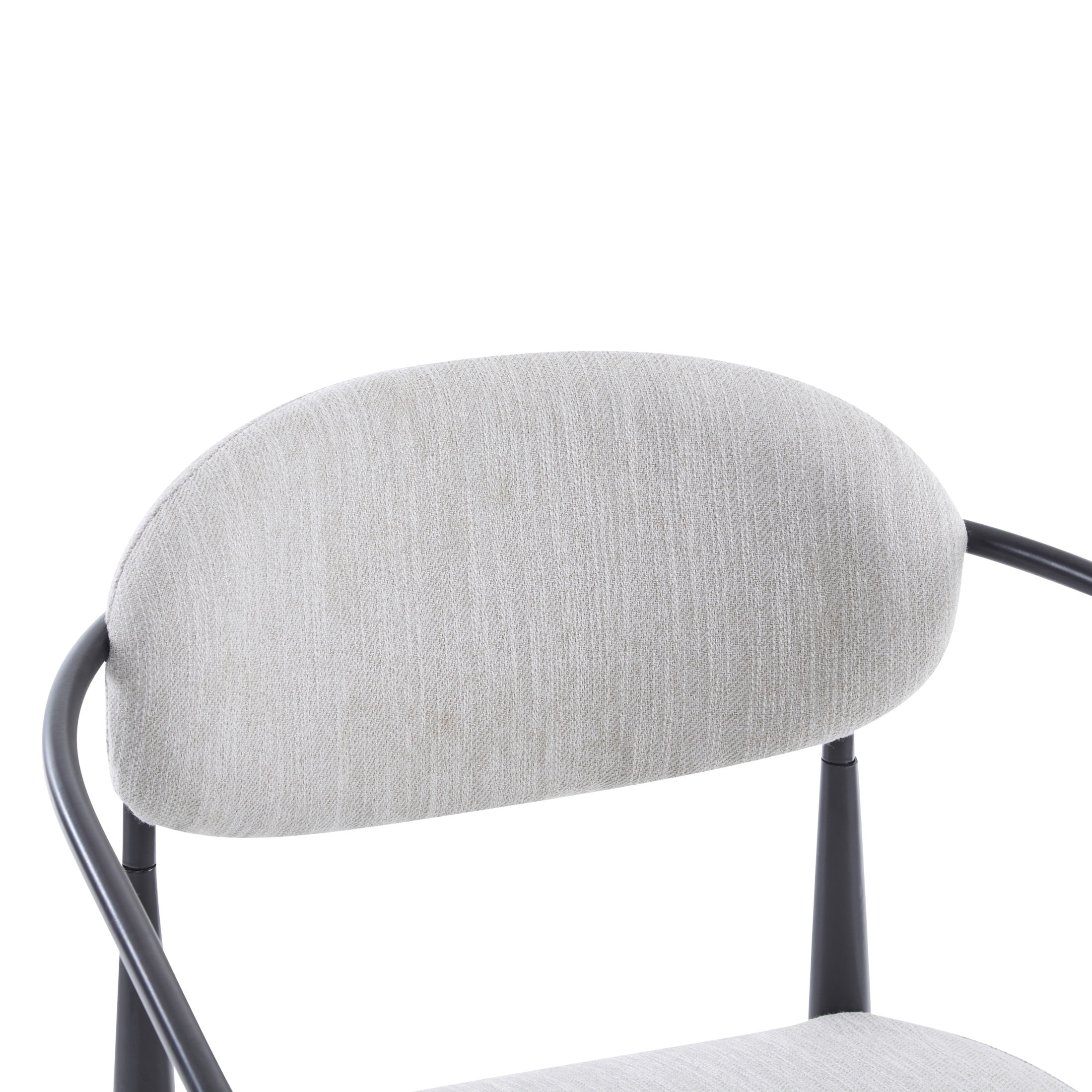 Draxiel Iron Frame Modern Upholstered Accent Chair in Beige, Black, and Gold
