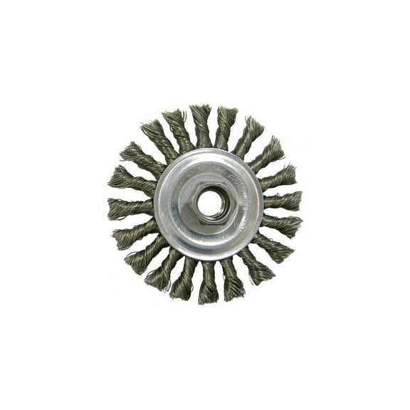Weiler Vortec Pro 4 in. Cable Twist Wire Wheel Brush Steel 20000 rpm 1 pc.