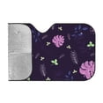 thumbnail image 2 of Car Sun Shade Windshield, Purple Leaf Pattern Automotive Front Window Sun Visor for Cars SUV Trucks-Sunshade Blocks Heat and Sun's UV Rays, Medium Size, 2 of 8