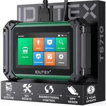 IDUTEX Heavy Duty Truck Scanner, Diesel Bidirectional Diagnostic Scan Tool with 42 Reset, Full System OBD2 Scanner, Truck & Commercial Vehicle Code Reader, DPF Regen, 2 Years Free Update