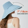 thumbnail image 3 of 7" Women's Wide Brim Sun Hat, Large Foldable UV Protective Sun Hat, can be Worn on Both Sides, 3 of 6