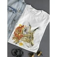 thumbnail image 3 of Watercolor Lynx Forest Nature T-Shirt Women -Image by Shutterstock, Female Small, 3 of 4