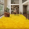 thumbnail image 2 of Janvonne Area Rugs for Living Room,8x10ft Soft Fluffy Shaggy Indoor Floor Carpet for Bedroom,Dorms, Nursery Rooms, Home Decor Aesthetic,Bright Yellow, 2 of 8