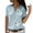 Light blue, variant on Button down Tops for Women Floral Printed Dress Shirts Short Sleeve Flowy Collared Plus Size Chiffon Blouses (S, Light blue)