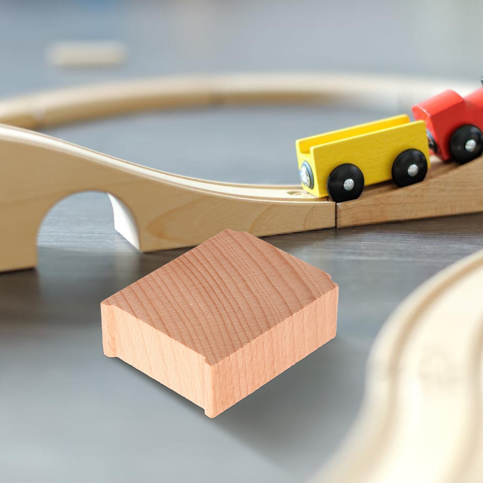 ORFOFE Puente Levadizo Para Vías De Tren De Madera - Accesorio De Ferrocarril Con Mecanismo Manual - Juguete Educativo De 19,5x10x8 Cm