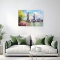thumbnail image 4 of ZHONGYUTONG London Wall Art London Bridge Canvas Cityscape Picture Print Modern Artwork Painting for Office Living Room Decor Framed (24.00" x 36.00"), 4 of 5