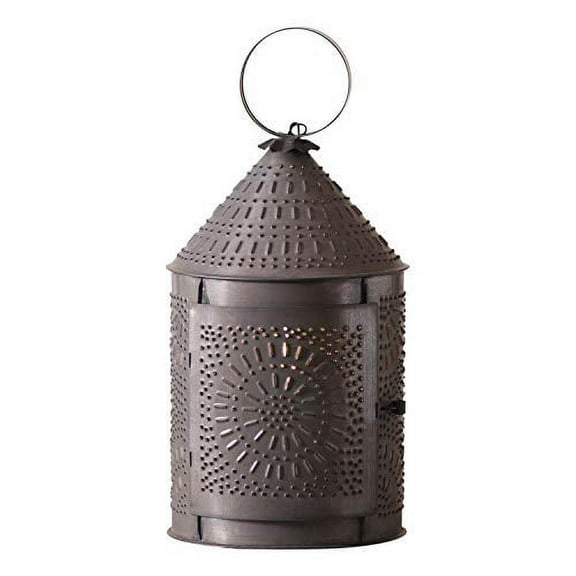 Irvins Country Tinware 15-inch Fireside Lantern in Kettle Black