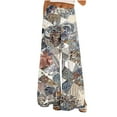 thumbnail image 2 of TMOYZQ Palazzo Pants for Women 2025, Elastic High Waisted Boho Casual Loose Wide Leg Pants Plus Size Print Baggy Lounge Trouser Pants on Clearance, 2 of 6
