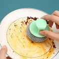 thumbnail image 7 of 1 Pcs Stainless Steel Wool Scrubber With Plastic Handle,Stainless Steel Scrubber,Metal Scrubber,Scrubbing Scouring Brush Pads For Cleaning Dishes,Stoves,Kitchen Pots,Pans,Kitchen Cleaning Tool,Green, 7 of 7