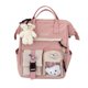 thumbnail image 1 of Mochila De Color Sólido 2021 Para Mujer, Mochilas Impermeables De Colores Caramelo Con Colgante De Insignia, Bolsa De Viaje De Nailon Para La Escuela Diaria Speravity AP006546-01, 1 of 6
