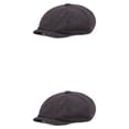 thumbnail image 1 of Sonducket Gorra plana de algodón y poliéster para hombre, elegante, a la moda, de Color sólido, transpirable, ergonómico, para niños, Gris oscuro 2piezas, 1 of 6