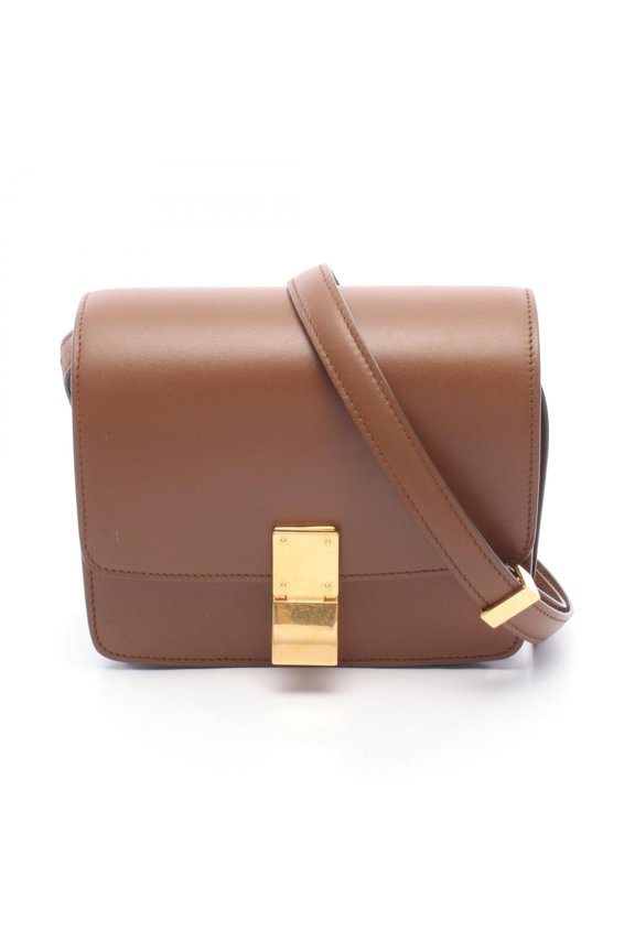 Pre-Owned Celine Classic Box Small Shoulder Bag/Handbag, Leather, Women's, Brown, 189183