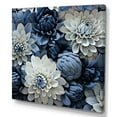 thumbnail image 2 of Designart "Muted Blue And Graceful Mums VII" Mums Canvas Art Print, 2 of 7