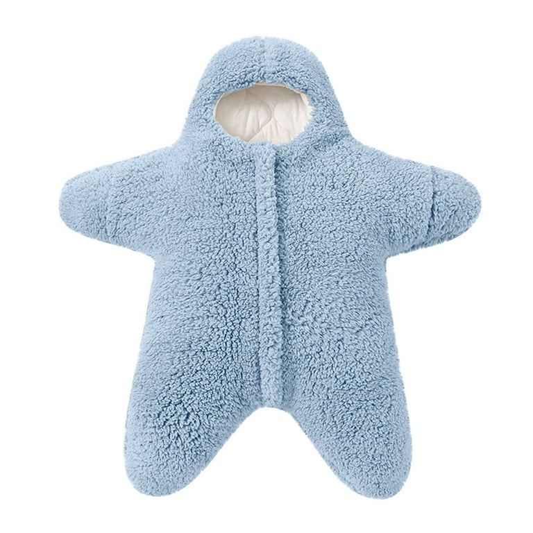 Wancir Baby Starfish Onesie, Cute Thick Fleece Wearable Soft