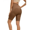 thumbnail image 3 of INSPIRE CHIC Women's Control Waist High Elasticity Thigh Shapers High-Waisted Butt Lifter Control Panties L Brown, 3 of 6
