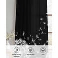 thumbnail image 6 of White Dandelion Sheer Curtains 63 Inch Length 2 Panels Set for Living Room/Bedroom, Spring Flowers Botanical Vintage Black Kitchen Curtains Grommet Semi-Sheer Curtains Window Treatments 42"x63"x2, 6 of 7