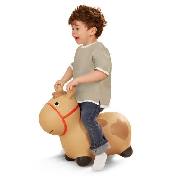Battat Hoppin’ Pony Inflatable Bouncy Animal Ride-on, Preschool Toys for Toddlers 18 months