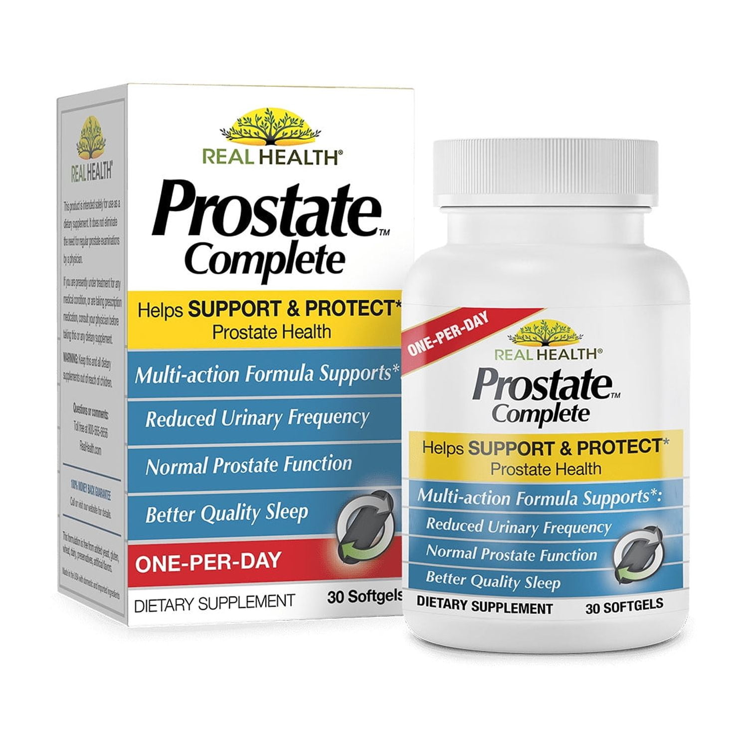 Real Health Prostate Complete Softgels, Prostate Supplements for Men, Saw Palmetto, 30 Count