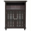 Elegant Home Fashions Heritage Double Door Floor Cabinet, Dark Espresso