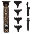thumbnail image 2 of USB recargable de pelo eléctrico Clipper Handheld Digital Pantalla Peinada Trimmer Dispositivo Afeitadora Barbar Barberos Pelo Cortífugos Gold Eigraketly CE001479-01B, 2 of 7