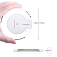 thumbnail image 2 of Crystal Wireless Charging Pad for QI-Enabled Devices - 5W Fast Charging, 5V Output, ≤10mm Charging Distance, Over 75% Efficiency, 97mm Diameter, Lightweight 60g - Includes USB Cable (White/Black, 2 of 6