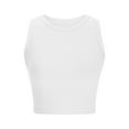 thumbnail image 6 of Annhoo Tank Tops for Women Crew Neck Ribbed Basic Knit Shirts Summer Comfy Casual Undershirt Going out Clothes, 6 of 6