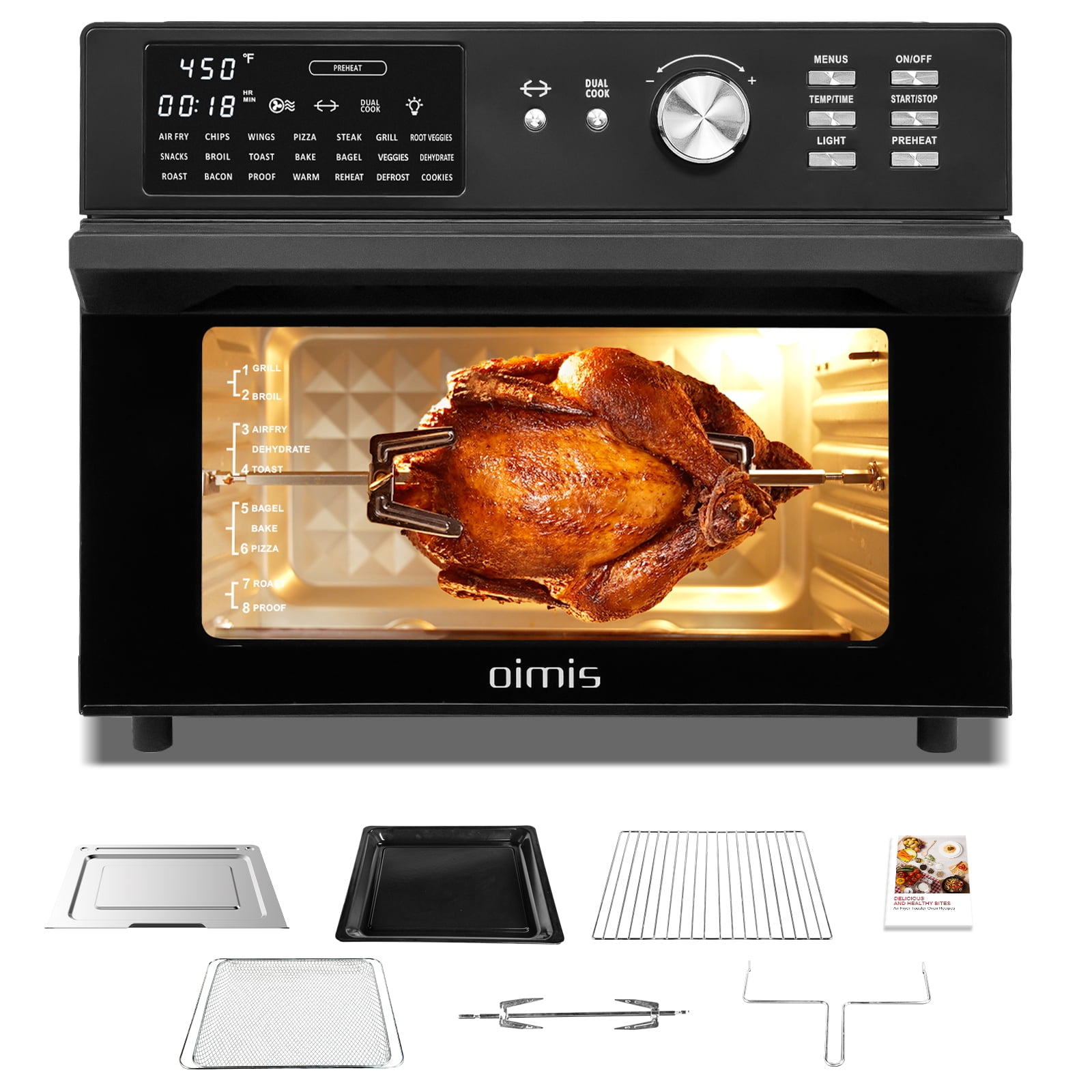 𝓞𝓘𝓜𝓘𝓢 32QT Extra Large Air Fryer Ovens Pro, 21in1 Air Fryer with