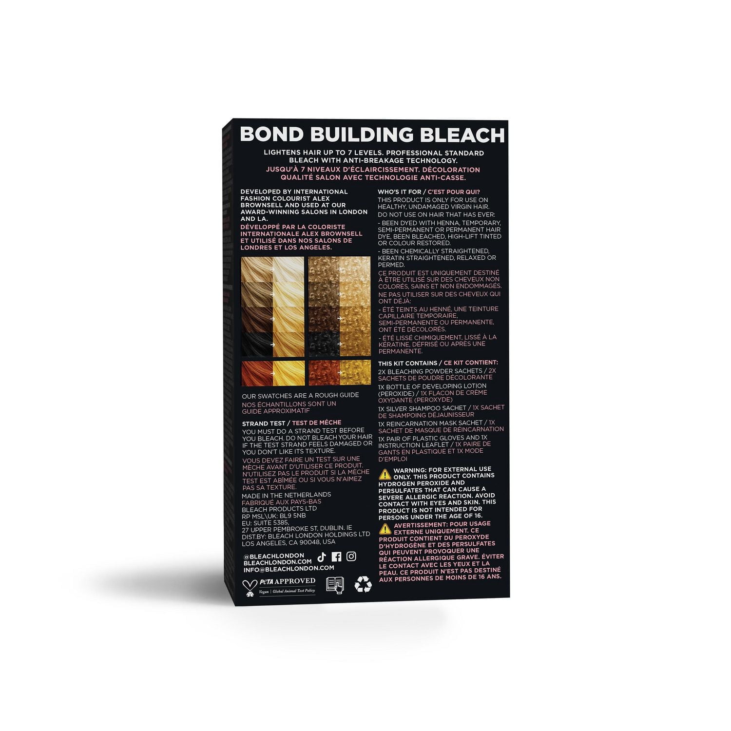 Trousse De Décoloration Pour La Construction De Liaisons Bleach London Technologie anti-cassure